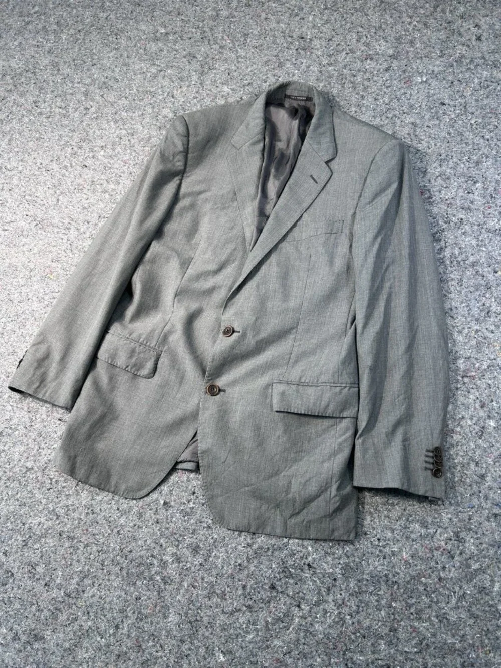 Versace Men’s Gray Wool Blazer Sport Coat Size 50R / US 40R Made In Switzerland